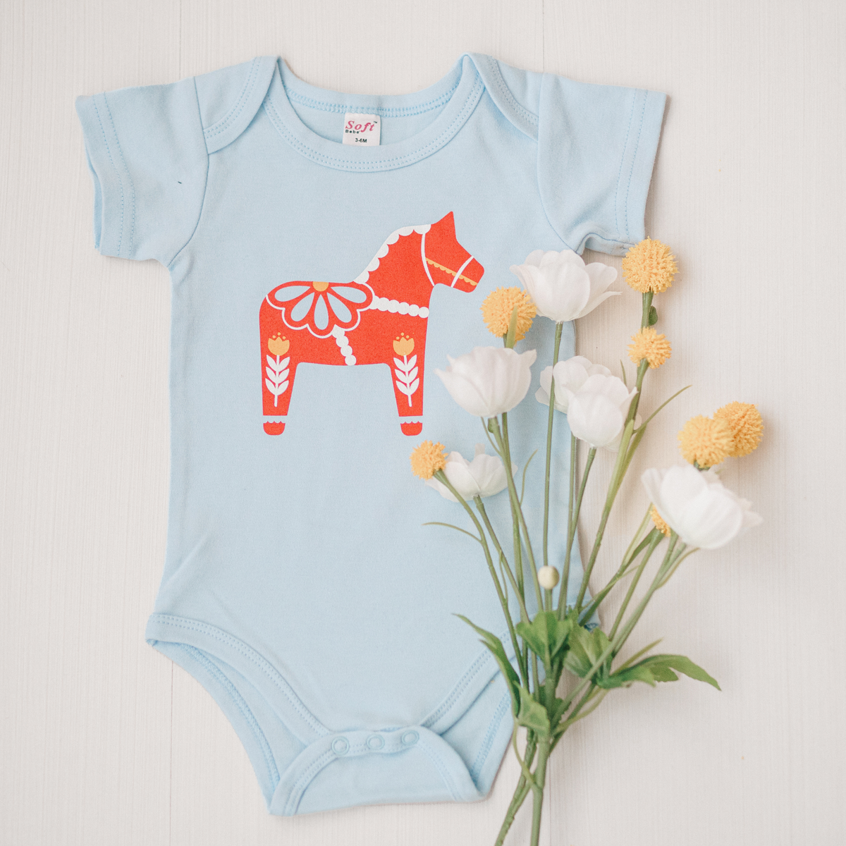 Dala Horse Baby Onesie