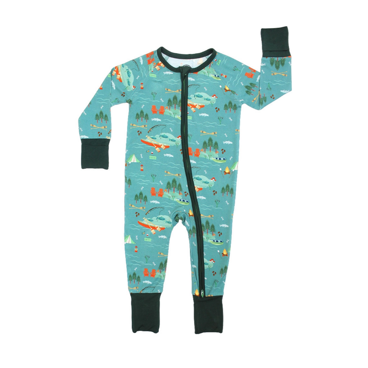 Lake Life Bamboo Convertible Baby Pajamas