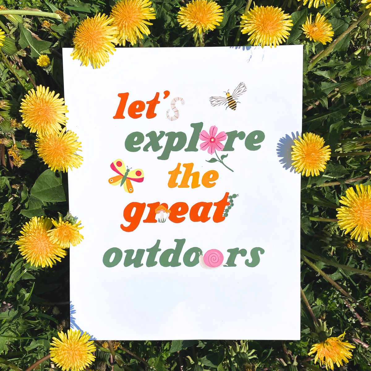 Let&#39;s Explore the Great Outdoors Art Print