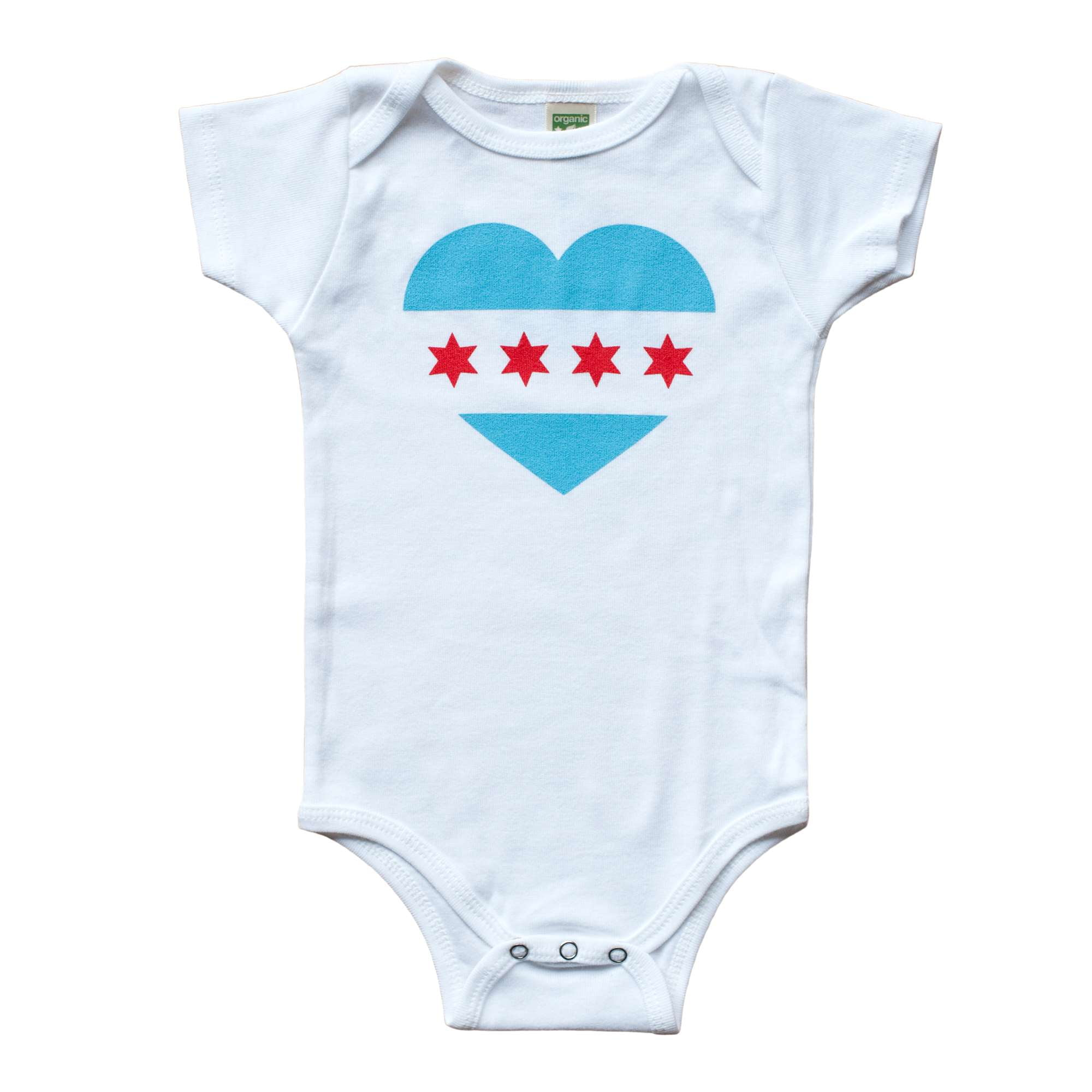 Organic Toddler Chicago Flag T-Shirt - Sweetpea and Co.